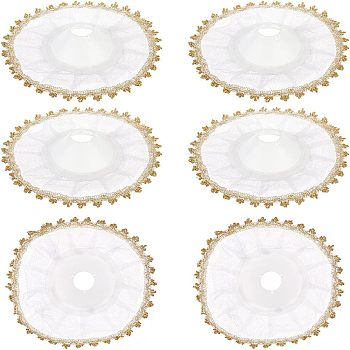 Nbeads Lace Bouquet Collar, Lace Collar DIY Bouquet Holder, for Wedding Flower Holder Packaging Accessories, Gold, 230x4mm, Hole: 31mm, 6pcs