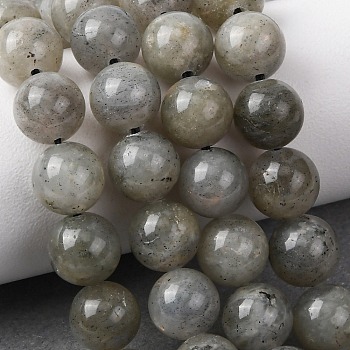 Natural Labradorite Bead Strands, Round, 8mm, Hole: 1mm, about 47pcs/strand, 15.5 inch