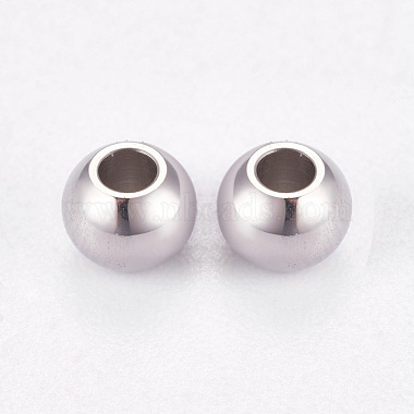 304 Stainless Steel Smooth Round Spacer Beads(STAS-M006-01D)-2