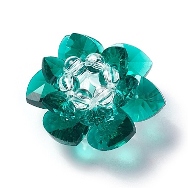 35mm DarkGray Flower Glass Beads