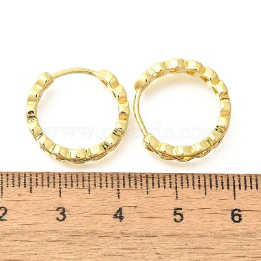 Brass Clear Cubic Zirconia Hoop Earrings(EJEW-M047-18G)-5