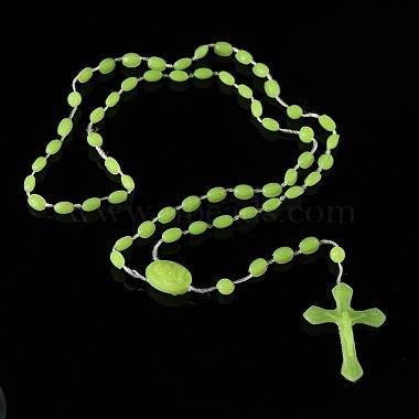 Lawn Green Plastic Necklaces