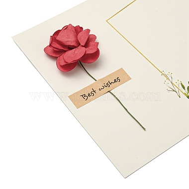 papier rose séché merci cartes de voeux(AJEW-K043-01B)-3