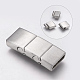 304 Stainless Steel Magnetic Clasps with Glue-in Ends(STAS-P181-53P)-1