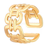 Brass Cuff Earrings, Chain Charm, Light Gold, 10mm(WH-WG27116-02)