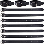 PU Leather Luggage Tag Straps, Suitcase Name Tag Holders, with Alloy Buckle, Black, 198x12.5x1.3~6mm(FIND-WH20019-59C)