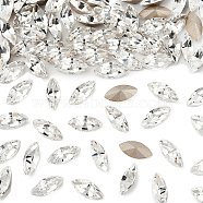 Preciosa&reg MAXIMA Crystal Fancy Stones, Czech Crystal, 435 14 615 Navette(Horse Eye), Dura Foiling, 00030 Crystal, 8x4mm(X-PRC-FG8-00030)