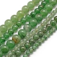 Natural Green Aventurine Beads Strands, Round, 4~4.5mm, Hole: 1mm, about 95pcs/strand, 15.75 inch(40cm)(G-E380-02-4mm)