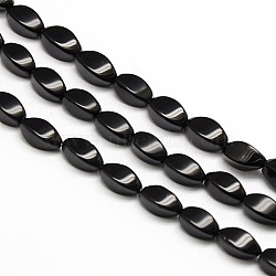 Natural Twist Obsidian Beads Strands, 12x6x6mm, Hole: 1mm, about 33pcs/strand, 15.74 inch(G-L244-03)