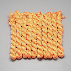 Braided Polyester Cords, Dark Orange, 1mm, about 28.43 yards(26m)/bundle, 10 bundles/bag(OCOR-Q039-008)