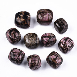 Natural Rhodonite Beads, Tumbled Stone, Vase Filler Gems, No Hole/Undrilled, Nuggets, 19~30x18~28x10~24mm 250~300g/bag(G-N332-008)