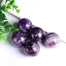 Natural Amethyst Crystal Ball, Reiki Energy Stone Display Decorations for Healing, Meditation, Witchcraft, 20mm(PW-WG45537-02)