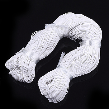 Waxed Cotton Cord, White, 1.5mm, about 360yard/bundle(330m/bundle)