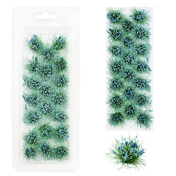 Resin Mini Grass Tufts, Artificial Grass Model, for DIY Sand Table Materials, Medium Turquoise, 10~18mm