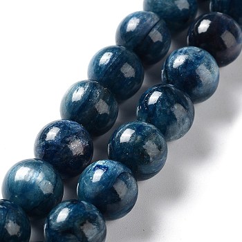 Natural Kyanite/Cyanite/Disthene Round Beads Strands, 12mm, Hole: 1mm, about 32pcs/strand, 15.7 inch