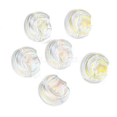 Clear Moon Lampwork Beads