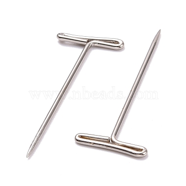 Nickel Plated Steel T Pins for Blocking Knitting(FIND-D023-01P-03)-2