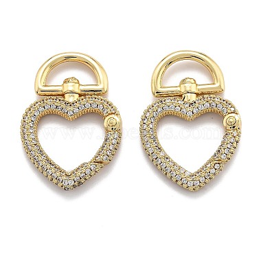 Real 18K Gold Plated Clear Brass Swivel Clasps