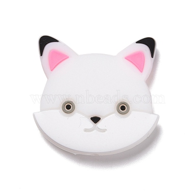 White Cat Silicone Beads