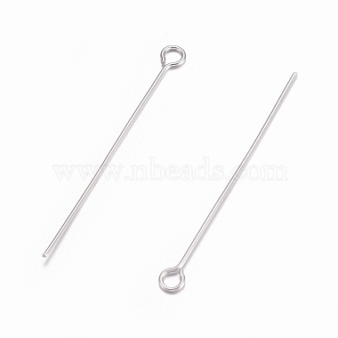 304 Stainless Steel Eye Pins(STAS-O105-01P-0.6x35mm)-2
