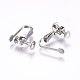 Accessoires de boucles d'oreilles clips à vis en 304 acier inoxydable(X-STAS-H462-01P)-2