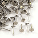 316 Surgical Stainless Steel Flat Round Blank Peg Stud Earring Settings(STAS-R073-06)-1
