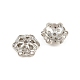 Brass Micro Pave Clear Cubic Zirconia Bead Caps(CU-CBA6A75-32P)-2