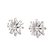 Anti-Tarnish Rhodium Plated 925 Sterling Silver Stud Earring Findings(STER-T007-115P)-1