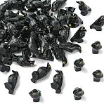 Halloween Resin Miniature Ornaments, Crow, Micro Landscape Home Dollhouse Accessories, Pretending Prop Decorations, Black, 12.5x16.5x25mm(DJEW-CJC0010-010)