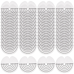 150Pcs PVC Heat Protector Shields, for Hair Extension Bonding, Round, Clear, 54x57x0.5mm(FIND-FH0017-26)