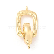 Brass Fold Over Clasps, for Jewelry Making, Real 18K Gold Plated, 29mm(KK-F860-32G)