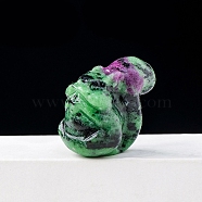 Natural Ruby in Zoisite Display Decorations, for Home Decoration, Squirrel, 27x29mm(DJEW-PW0011-07F)