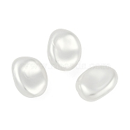 Glass Profiled Pearl Beads, Pearlized, Oval, White, 21.5~22x18.5x10.5mm, Hole: 1~1.2mm(HY-Z001-13)