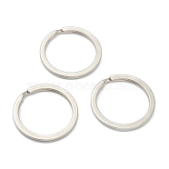 304 Stainless Steel Keychain Clasp Findings, Split Key Rings, Stainless Steel Color, 30x2.5mm(STAS-B012-02E-P)