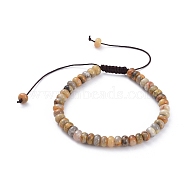 Braided Bead Bracelets, with Natural Crazy Agate Beads and Nylon Thread, 58~89mm(BJEW-JB04913-01)