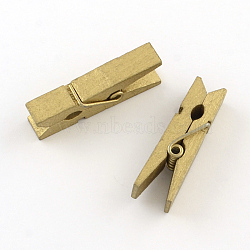 DIY Wooden Craft Ideas Photo Wall Decorations Small Clothespins Postcards Tags Note Pegs Clips Wood Clamps, Dark Khaki, 35x7mm(AJEW-Q104-21C-02)
