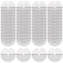 150Pcs PVC Heat Protector Shields, for Hair Extension Bonding, Round, Clear, 54x57x0.5mm(FIND-FH0017-26)