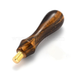 Natural Tiger Eye Sealing Wax Seal Stamp Handle, for Wedding Invitations Making, 8.4x2.2cm(AJEW-WH0114-74C-04)