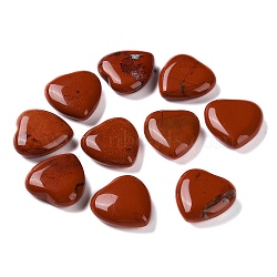 Natural Red Jasper Heart Palm Stones, Crystal Pocket Stone for Reiki Balancing Meditation Home Decoration, 20.5x20x7mm(G-M416-09D)