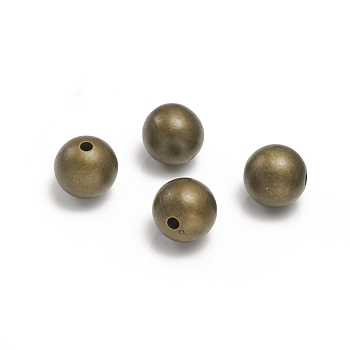 CCB Plastic Beads, Round, Antique Bronze, 19.5x19mm, Hole: 3.5mm