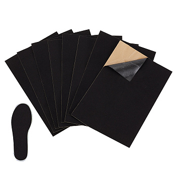 Jewelry Flocking Cloth, Self-adhesive Fabric, Rectangle, Black, 30x20x0.03cm