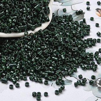 Baking Paint Glass Seed Beads, Cylinder, Dark Slate Gray, 2.5x2mm, Hole: 1.4mm, about 45359pcs/pound