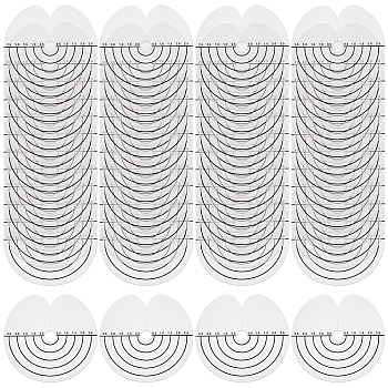 150Pcs PVC Heat Protector Shields, for Hair Extension Bonding, Round, Clear, 54x57x0.5mm