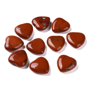 Natural Red Jasper Heart Palm Stones, Crystal Pocket Stone for Reiki Balancing Meditation Home Decoration, 20.5x20x7mm