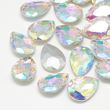 14mm Drop Glass Rhinestone Cabochons