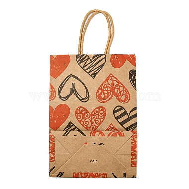 Valentine's Day Rectangle Paper Gift Bags(ABAG-C006-01D)-2