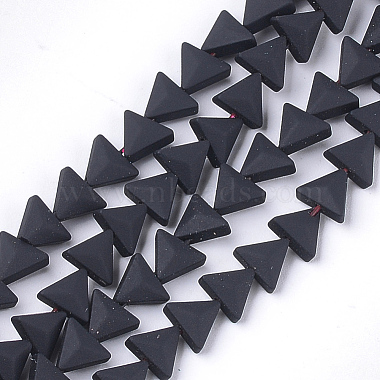 7mm Black Triangle Non-magnetic Hematite Beads