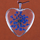 Сердца сплава стеклянные подвески(X-GLAA-Q049-20mm-03P)-2