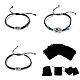 3pcs 3 styles main de hamsa/main de miriam avec bracelet de perles tressées mauvais œil pour femmes(BJEW-SZ0002-17)-1