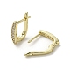 Brass Micro Pave Cubic Zirconia Arch Hoop Earring(EJEW-C082-02B-G)-2